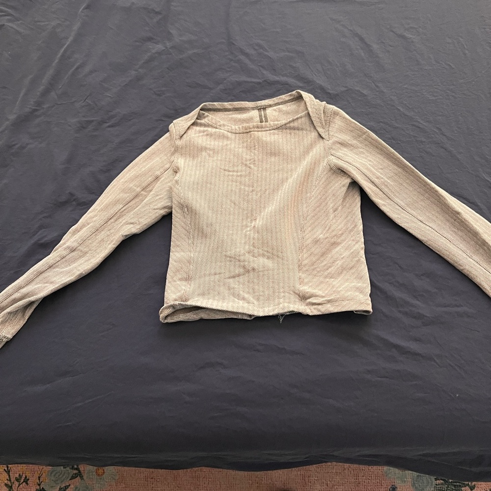 lululemon athletica Beige Long Sleeve Top